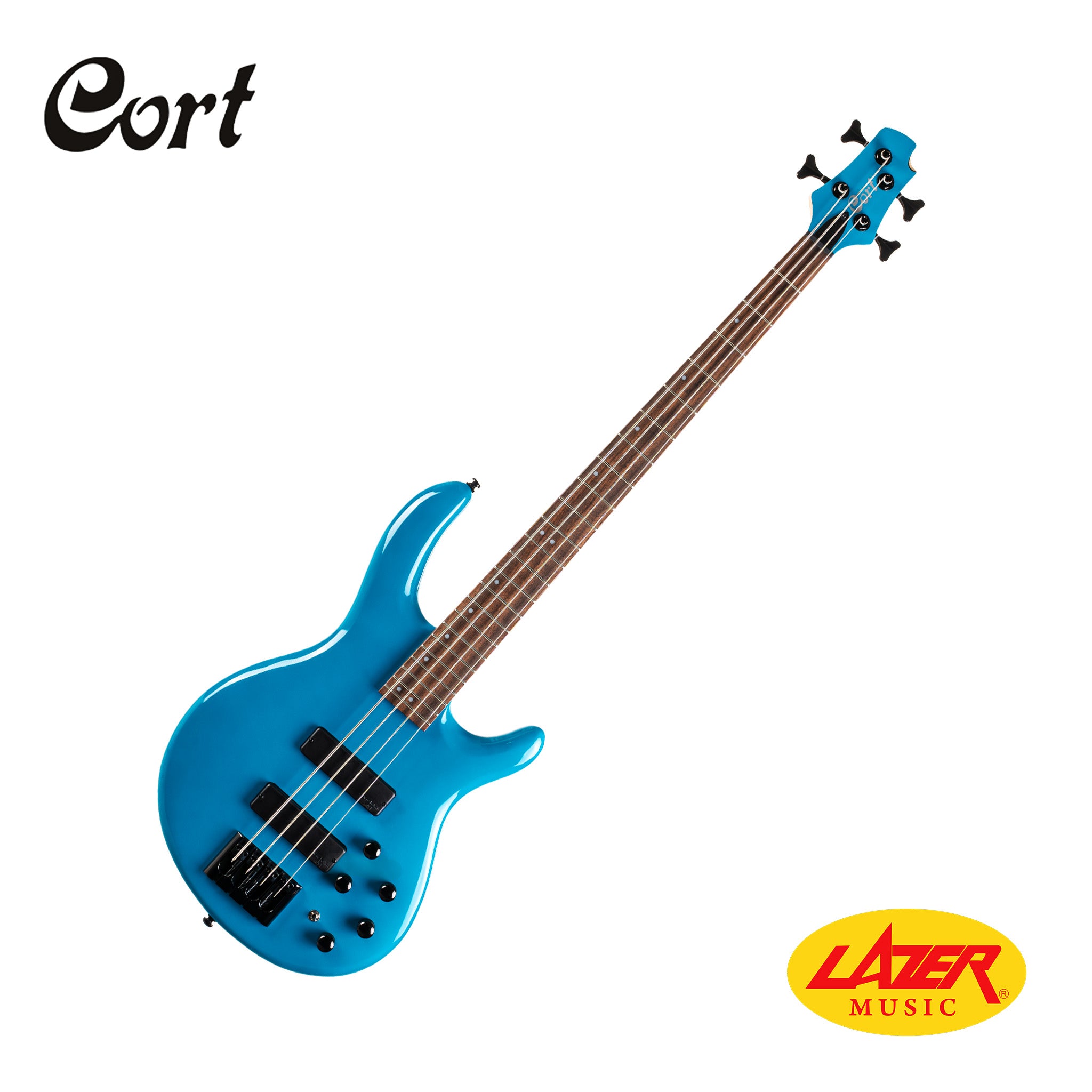 Cort C4 Deluxe Bass Guitar (Blue)